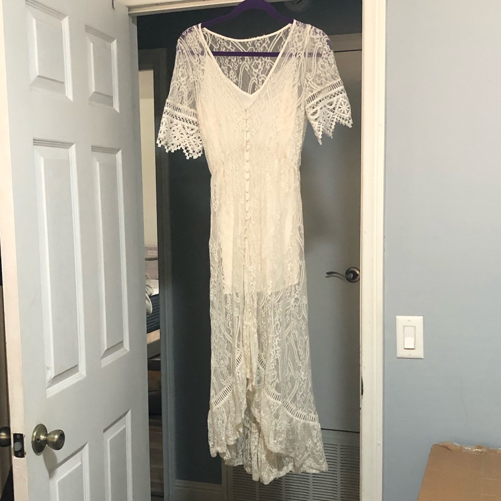 White boho style lace dress. Size XS